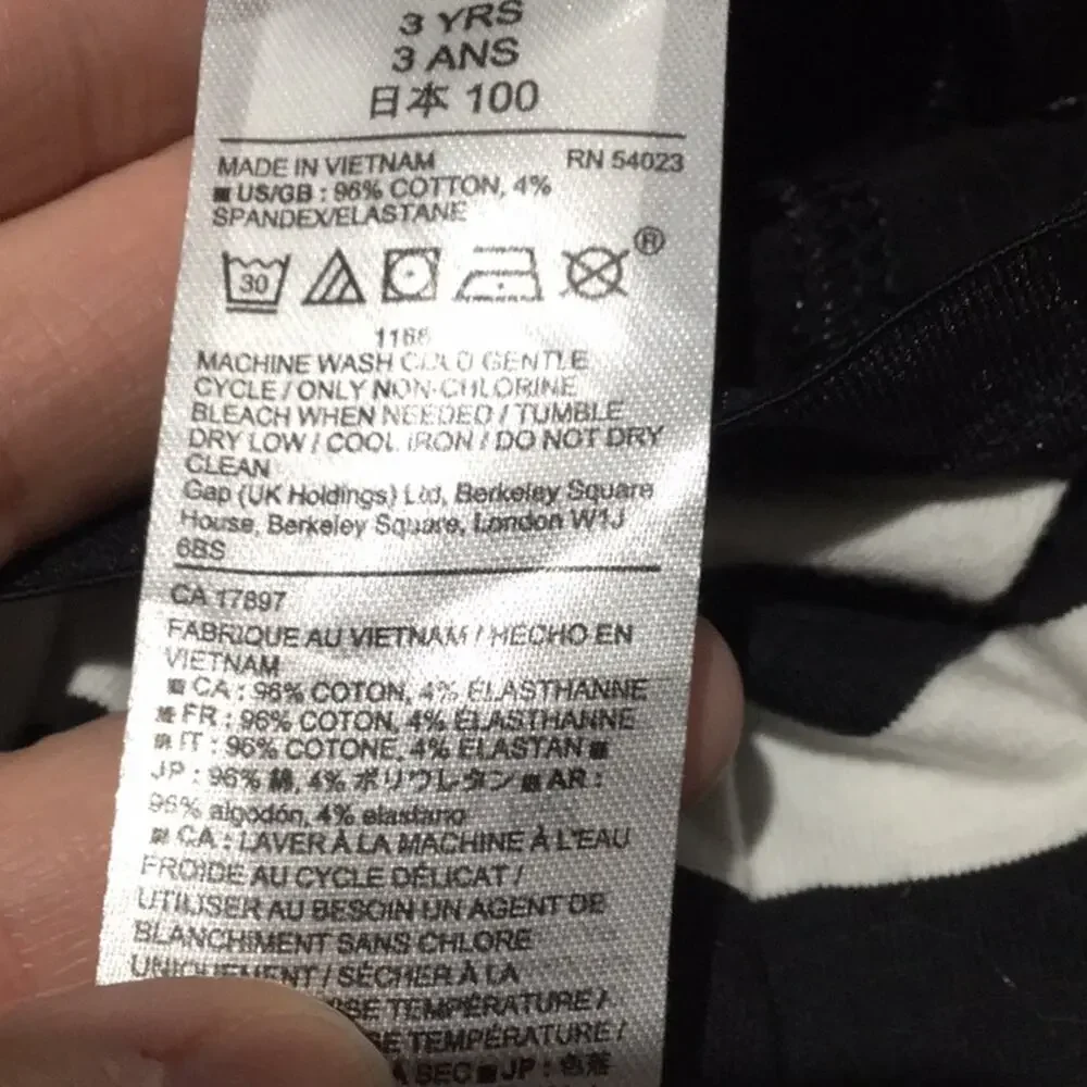Gap skirt legging 3t Black white nwot perfect